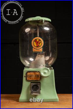 Vintage Porcelain Penny Merchandiser Gumball Machine by Northwestern