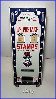 Vintage Porcelain Victory Postage Stamp Machine 1940s