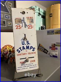 Vintage Postage Stamp Machine Vending Post Office Antique Postal Service NO KEY