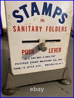 Vintage Postage Stamp Machine Vending Post Office Antique Postal Service NO KEY