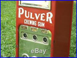 Vintage Pulver 1 penny Chewing Gum Machine (Original)