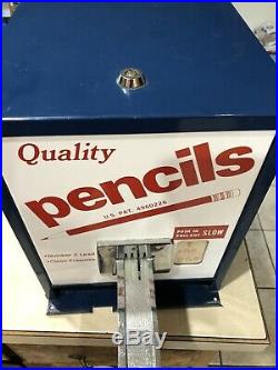 Vintage Quality Pencil Paper Vending Machines School Office Mancave Den