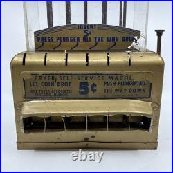 Vintage RARE Bill Fryer 5 Cent Gum Candy Coin-Op Vending Machine Self Service