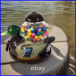 Vintage RARE! Mallard Duck Gum ball Machine Glass Globe Carousel Ind. FREE SHIP