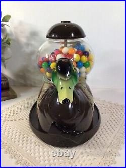 Vintage RARE! Mallard Duck Gum ball Machine Glass Globe Carousel Ind. FREE SHIP