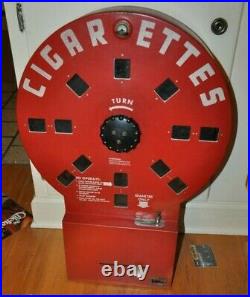 Vintage Rare Dial A Smoke Cigarette Vending Machine With Key Very Nice Condition