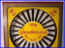 Vintage Rare Metal Body Red Vendorama Coin Op 25¢ Ballpoint Pen Vending Machine