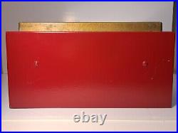 Vintage Rare Metal Body Red Vendorama Coin Op 25¢ Ballpoint Pen Vending Machine