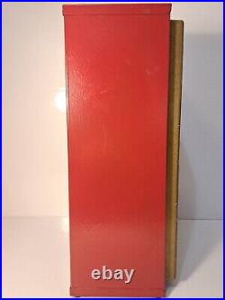 Vintage Rare Metal Body Red Vendorama Coin Op 25¢ Ballpoint Pen Vending Machine