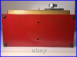 Vintage Rare Metal Body Red Vendorama Coin Op 25¢ Ballpoint Pen Vending Machine