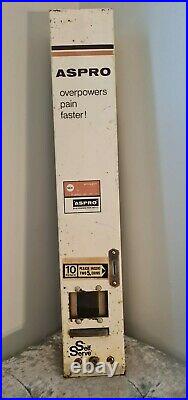 Vintage Reclaimed Aspro Wall Toilet Vender Vending Machine Dispenser c1970s