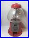 Vintage Red Acorn Embossed 3D Glass Globe Gumball Candy Vending Gum Machine