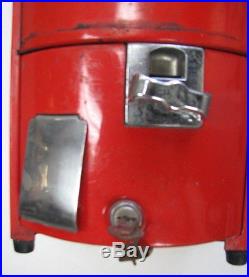 Vintage Red Art Deco Northwestern Model Penny Gumball Vending Machine