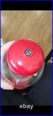 Vintage Red Black Dog Treat Food Dispenser Bone Handle Vending Machine