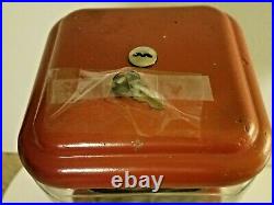 Vintage Red Countertop A&A Gumball / Candy Vending Machine Dispenser