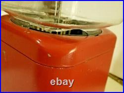 Vintage Red Countertop A&A Gumball / Candy Vending Machine Dispenser
