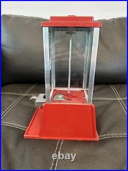 Vintage Red Dean Penny Arcade Products Co. 1 Cent Gumball Machine No Key Needed