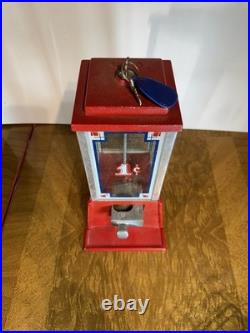 Vintage Red Dean Penny Arcade Products Co. 1 Cent Gumball Machine Tested Working Vintage Red Dean Penny Arcade Products Co. 1 Cent Gumball Machine Tested Working