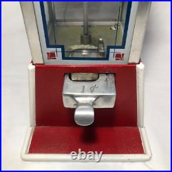 Vintage Red Dean Penny Arcade Products Co. 1 Cent Gumball Machine Tested Working