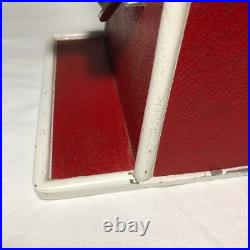 Vintage Red Dean Penny Arcade Products Co. 1 Cent Gumball Machine Tested Working