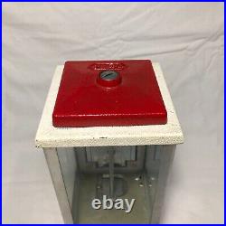 Vintage Red Dean Penny Arcade Products Co. 1 Cent Gumball Machine Tested Working