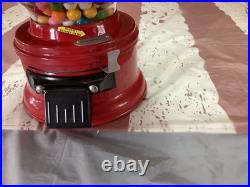 Vintage Red Ford Gum Ball Machine 1 Cent Penny With Plastic Globe & Lock