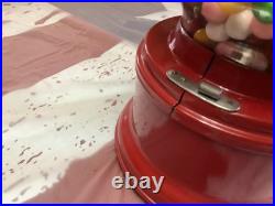 Vintage Red Ford Gum Ball Machine 1 Cent Penny With Plastic Globe & Lock