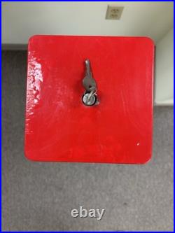 Vintage Red Gumball Machine with Metal Stand
