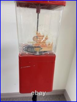 Vintage Red Gumball Machine with Metal Stand Vintage Red Gumball Machine with Metal Stand
