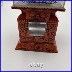 Vintage Red Metal Goodies Nut, Candy or Gumball Machine Dispenser Embossed