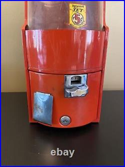 Vintage Red Northwestern Jet 5 Cent Vending Machine