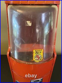 Vintage Red Northwestern Jet 5 Cent Vending Machine