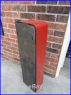 Vintage Red Porcelain PULVER CHEWING GUM Penny One Cent 3 column Vending Machine