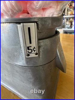 Vintage Regal/Silver King 5 Cent Aluminum Gumball Vending Machine