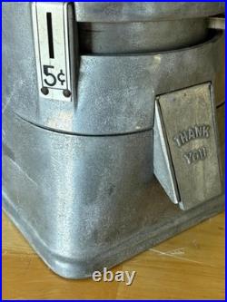 Vintage Regal/Silver King 5 Cent Aluminum Gumball Vending Machine