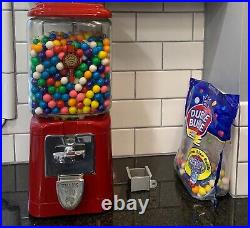 Vintage Restored Cherry Red Post WWII 50's Penny ¢ Gumball Machine by Acorn MFG