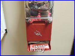 Vintage Restored Clove Pack Gum Dispenser 5 Cent Beautiful Machine L@@K