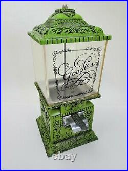 Vintage Retro Green Goodies Candy Nut Dispenser Vending Machine Patent Pending