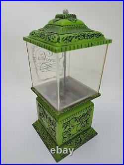Vintage Retro Green Goodies Candy Nut Dispenser Vending Machine Patent Pending