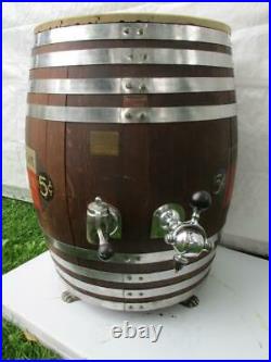 Vintage Richardson 5 Cent Root Beer Refrigerated Wood Barrel Dispenser