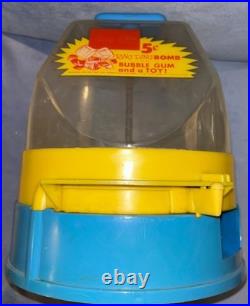 Vintage Ring Ding Bomb Gumball And Toy Prize Machine No Key