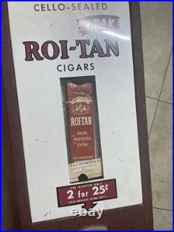 Vintage Roi-Tan Counter Matic Cigar Dispenser Quarter Vending Machine With Key