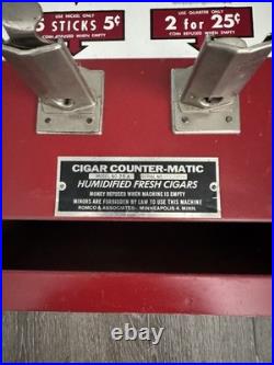 Vintage Roi-Tan Counter-matic Cigar & Chewing Gum Dispenser With Key's