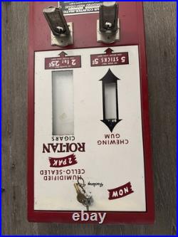 Vintage Roi-Tan Counter-matic Cigar & Chewing Gum Dispenser With Key's