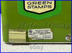 Vintage Roto Stamp Machine S&H Stamps Green Counter Top Display Vending