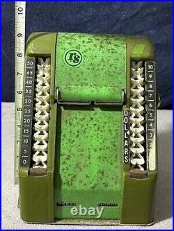 Vintage Roto Stamp Machine S&H Stamps Green Counter Top Display Vending