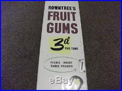Vintage Rowntrees Fruit Gums Vending Machine. 1950/1960s 100% All Originall GWO