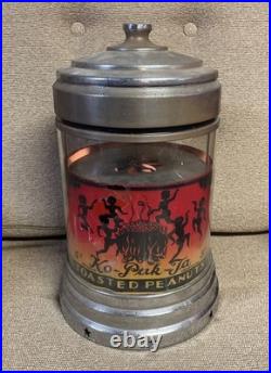 Vintage Roy Stringer Peanut Warmer Vending Machine KO Pak Ta Lights Up