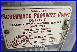 Vintage SCHERMACK TWIN STAMP VENDING MACHINES- U. S. POSTAL SERVICE- NICE-KEY