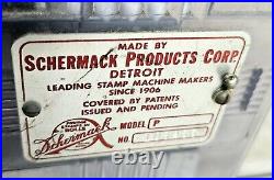 Vintage SCHERMACK TWIN STAMP VENDING MACHINES- U. S. POSTAL SERVICE- NICE-KEY